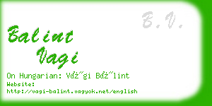 balint vagi business card